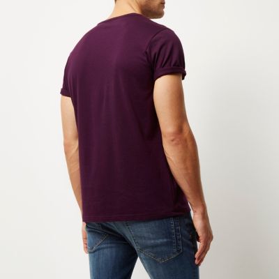 Purple crew neck t-shirt